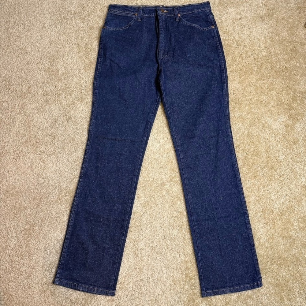 Wrangler Men's Straight Jeans - Dark Blue Denim